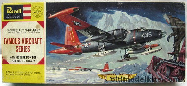 Revell 1/104 Neptune P2V-7 with Skis Operation Deep Freeze - (P2V7) Famous Aircraft Series, H170-98 plastic model kit